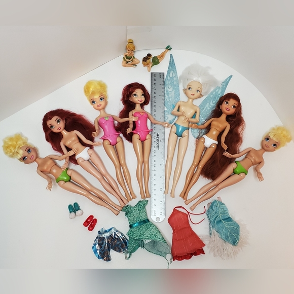Lot of 7 Disney Tinkerbell Dolls Tinker bell dolls faries #6 - Picture 11 of 12